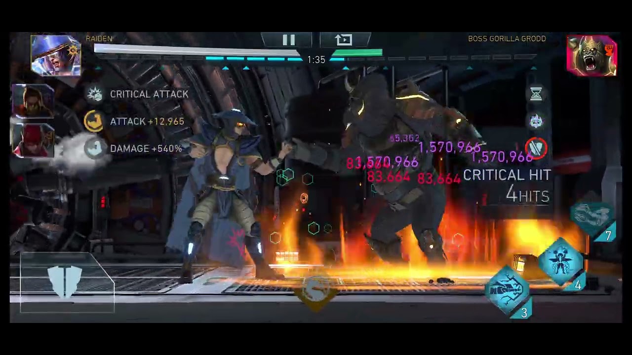 Gorilla Grodd ONE SHOT w Scorpion - On Ice! H7T3 - Injustice 2 Mobile (Free to play)