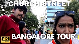 UNSEEN Walk on The Church Street of Bangalore With She' Walkin in Karnataka India 4K