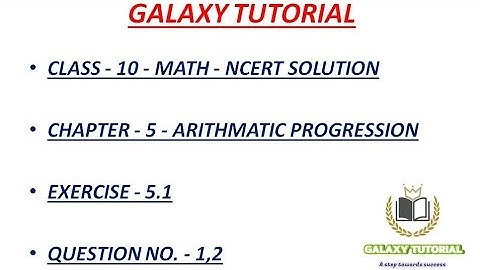 Exercise 5.1 Question No. 1,2 Class 10 Math NCERT Solution.