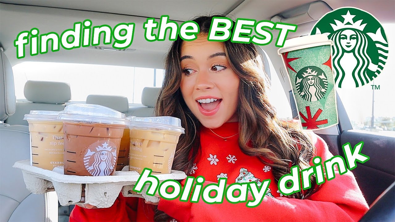 Trying EVERY Starbucks Holiday Drink ☃️