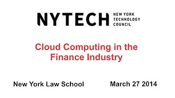 Cloud Computing in the Finance Industry