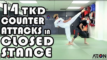 Taekwondo Counter attacks techniques  in a Closed Stance - Quick Video