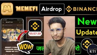 Memefi binance campain in huge price, memefi new update, memefi x binance, memefi airdrop binance
