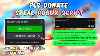 Pls Donate Script - Auto Donate Robux Script | No Key, Safe, 2026