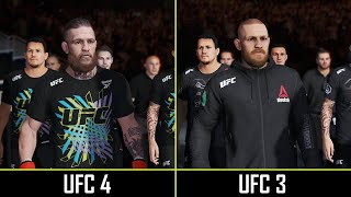 This video puts ea sports ufc 4 up against 3 as we compare
fighter/roster visuals. for the most part i've tried to include
updated fighter models, so ...
