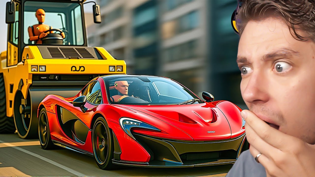 Реакция на самые ДОРОГИЕ поломки автомобилей в BeamNG