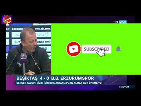 Beşiktaş 4-0 Erzurumspor / Maç Sonu Sergen Yalçın Basın Toplantısı