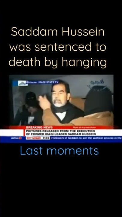 Saddam Hussein was sentenced to death by hanging | last moments