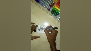 Blacky|Name Calligraphy lettering|fun with rifqa|#shorts