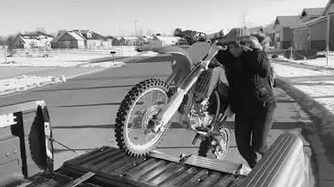 First Time Loading Dirt Bike Thanks To Step Ramp