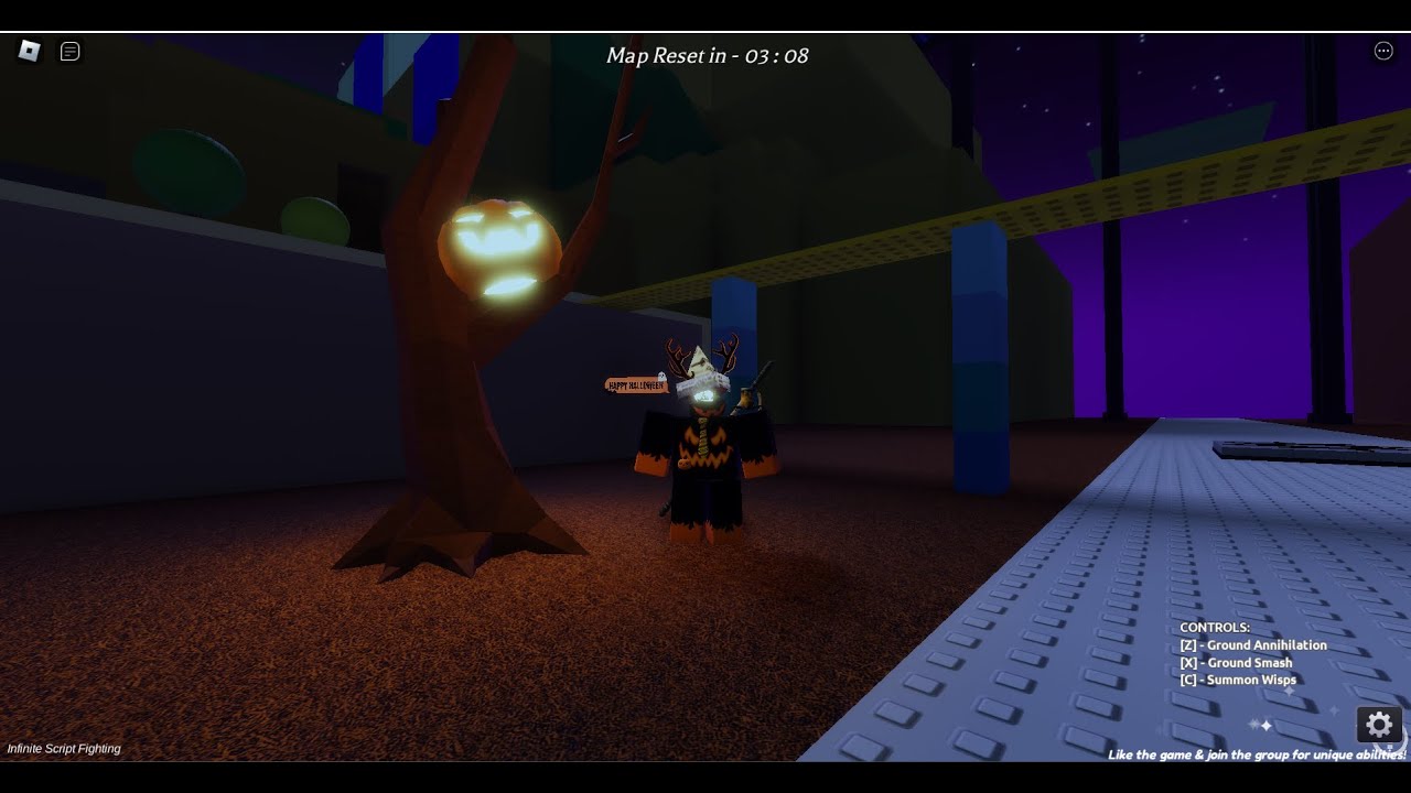 Infinite script fighting halloween eye showcase youtube