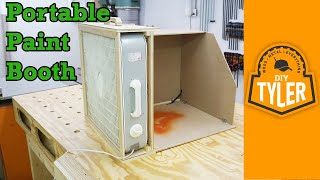 DIY Easy to make take down spray booth. Save your lungs. Stop the  overspray! 