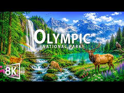 Olympic National Park 8K - Stunning Rainforests, Rugged Coastlines & Mountain Wilderness
