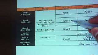 Distance Learning Schedule
