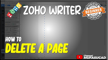 Zoho Writer How To Delete A Page