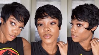 HOW I HAND CUT THIS BOB INTO A PIXIE CUT | PIXIE BOB WITH NO FLAT IRON by Diamond ThaModel 330 views 1 year ago 12 minutes, 49 seconds
