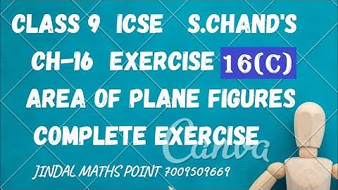 ICSE Ch-16 Area Of Plane Figures Ex-16(C) Complete From S. Chand