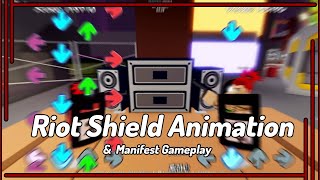 Roblox Funky Friday Riot Shield Animation Quick Showcase Manifest Gameplay Youtube - roblox fnf riot shield codes