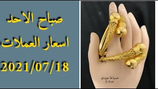 اسعار العملات والذهب والفضة في تركيا اليوم الاحد صباحا 18-07 -2021 الدولار مقابل الليرة التركية