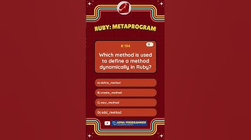 Quiz 194: Master Ruby Programming in 20 Seconds! #quiz #ruby #shorts #codingfacts