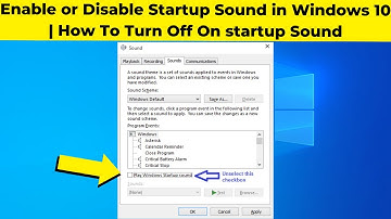 Enable or Disable Startup Sound in Windows 10 | How To Turn Off  On startup sound on Windows 10