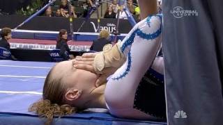 Rebecca Bross injures her knee at Nationals - from Universal Sports Resimi