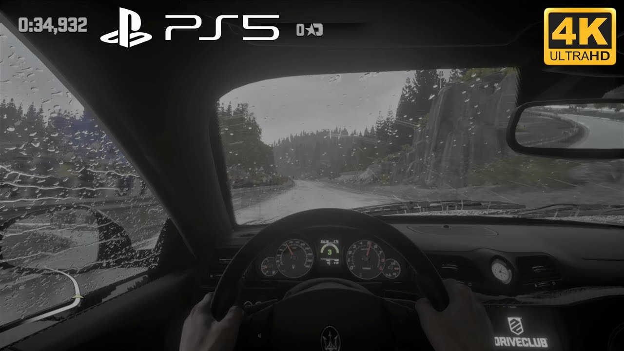 PS5 Driveclub INSANE RAIN Realistic Graphics (4K HDR)