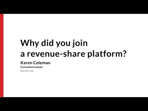 Why did you join a revenue-share platform?