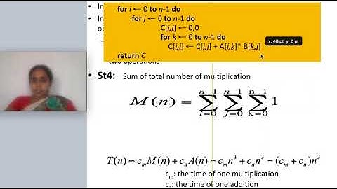 Iterative analysis Time complexity of matrix multiplication - Data structures lecture series