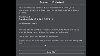 ROBLOX GAMES THAT TERMINATE YOU OR BAN YOU 