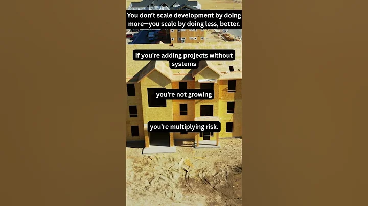 Scale with Systems, Not Stress #scalabledevelopment #constructionmanagement #realestatesystems