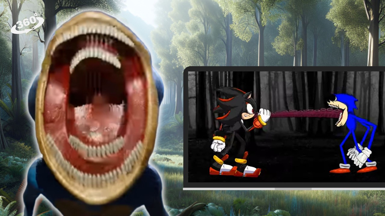 🔥sonic Vs Shin Sonic In Jurassic Park 🦖 A 360° Showdown Youtube 