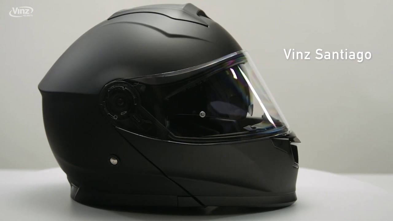 Systeemhelm Vinz Santiago (motorhelm \u0026 scooterhelm) - YouTube