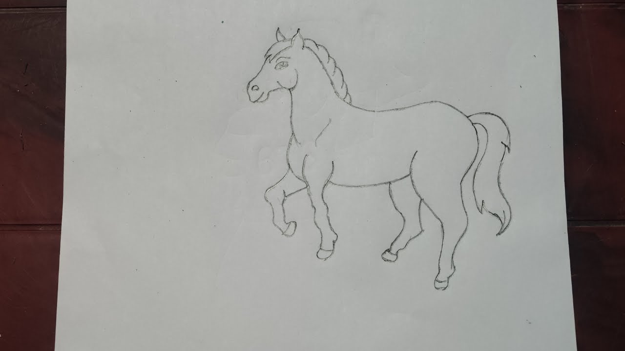 How to Draw a Horse | Step by Step Drawing |   Simple Horse Drawing for Beginners