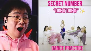 SECRET NUMBER "LIKE IT LIKE IT" Dance Practice REACTION