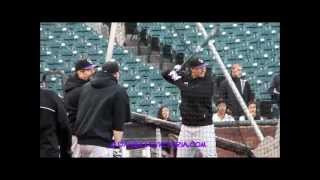 Troy Tulowitzki taking batting practice at AT&T Park May 15, 2012