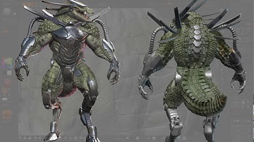 Custom Alpha in Zbrush - Scales and Reptile