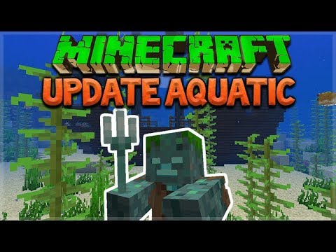 Update Aquatic Minecraft 1 13 Aquatic Update Shipwrecks Trident Hunt Youtube
