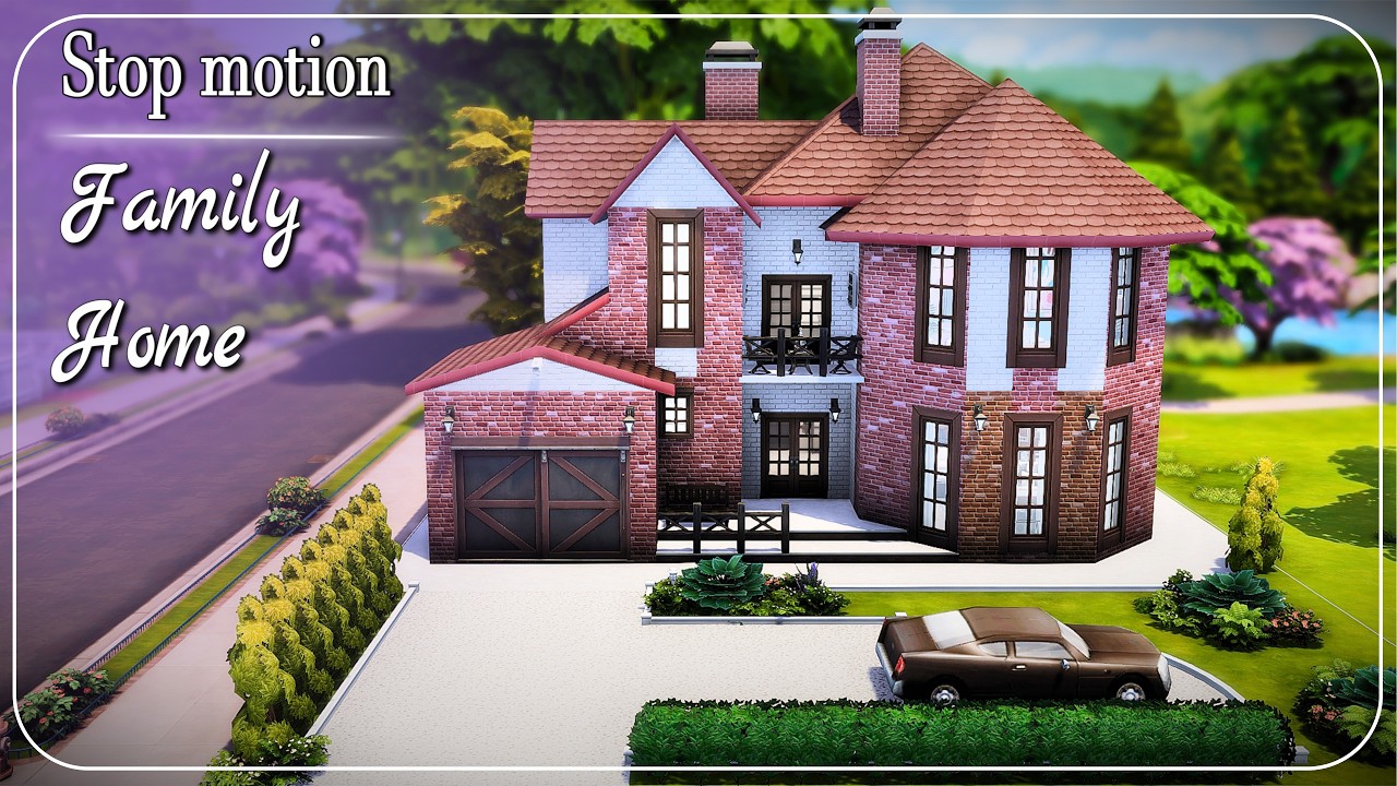 Family home | The Sims 4 | Stop motion | House building| No CC | - YouTube