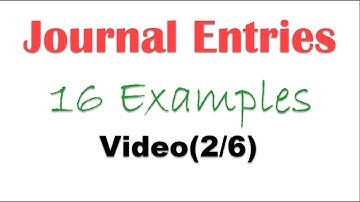 Basic Financial Accounting – Recording Transactions – Journal Entries Examples (2/6) – Video #9
