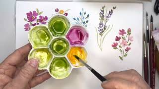 Watercolor Easy flowers for your paintings #watercolors