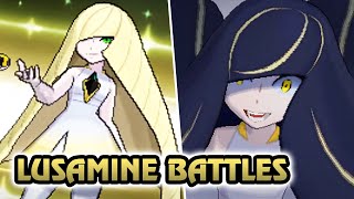 Pokémon Sun & Moon - All Lusamine Battle (HQ)