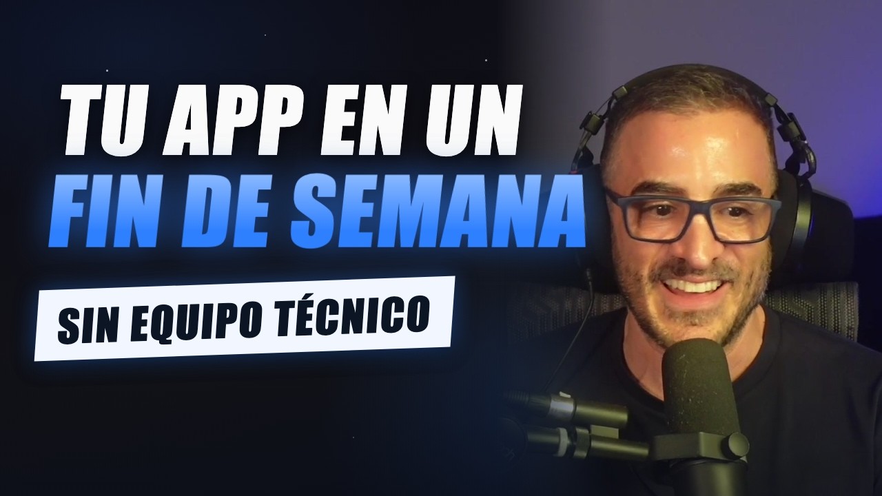 Carátula de la masterclass Tu app en un fin de semana, sin equipo técnico