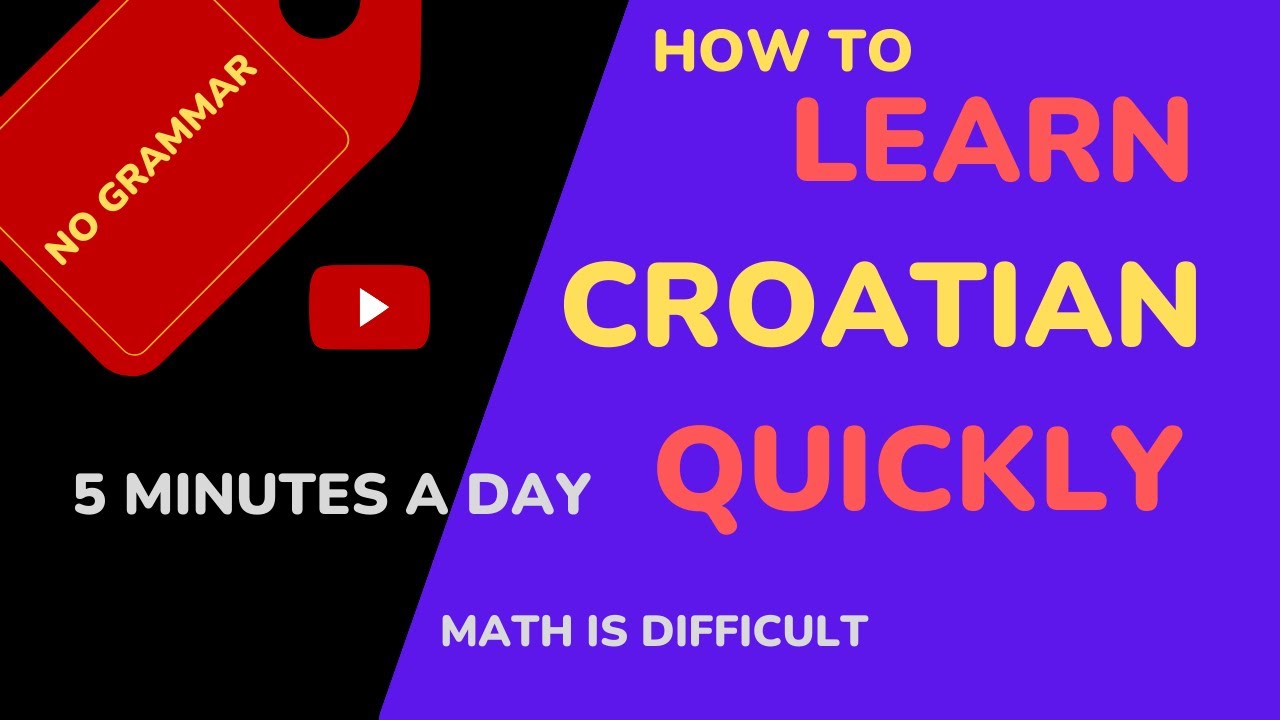 Math is difficult. The 5-minute-a-day way to learn Croatian!! #learn # ...