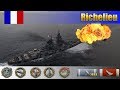 Мощнейший бой на французском гиганте Richelieu  | WoWS Replays