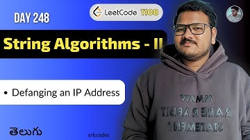 Leetcode 1108 Defanging an IP Address in Telugu | 3 Approaches | Python DSA | srkcodes