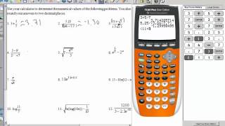 HW Video Solutions - 1 Calculator Arithmetic I
