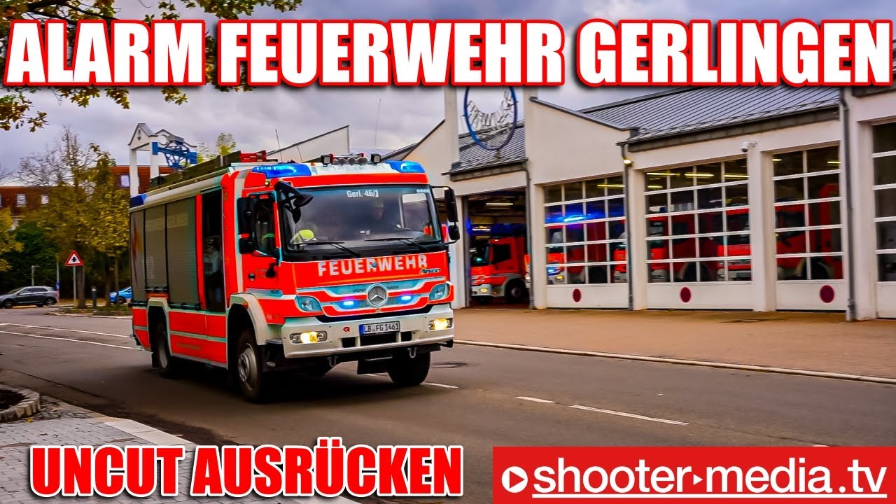 🚨 🚒  ALARM für FEUERWEHR GERLINGEN  🚒 🚨 | [Uncut: Ausrücken von der Feuerwache]