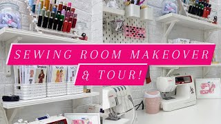 Sewing room tour! Makeover and fabric stash clear out