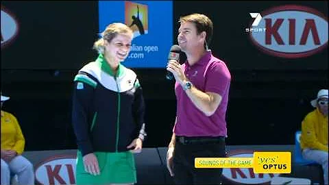 Kim Clijsters chided commentator Todd Woodbridge a...